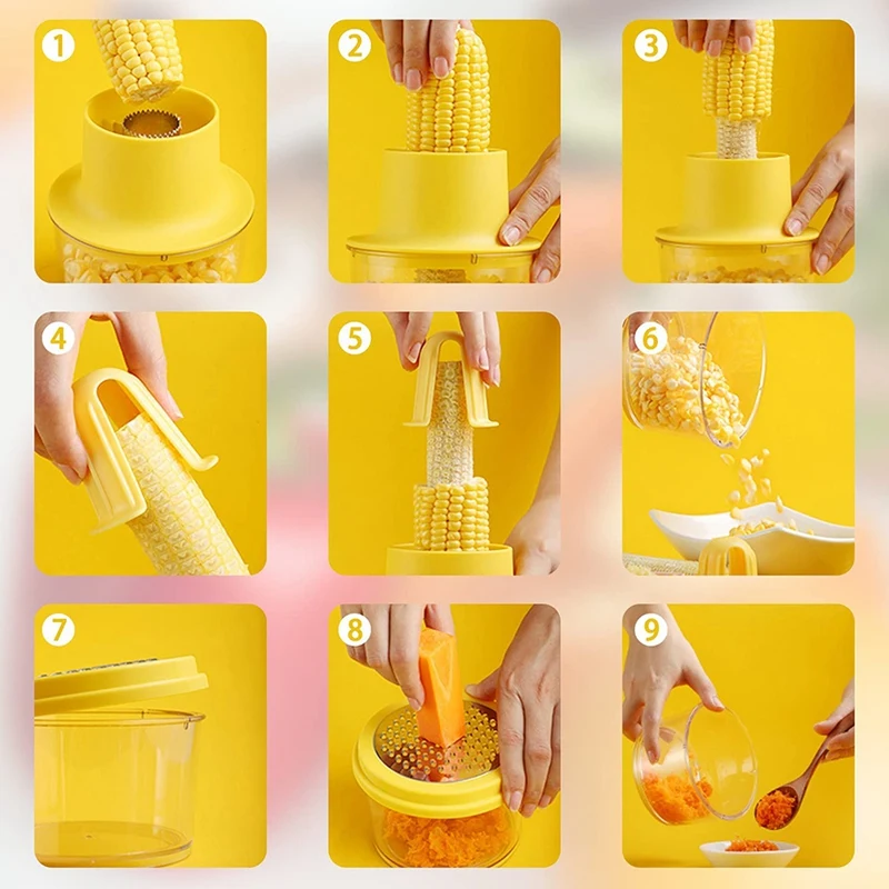 Прибор для чистки кукурузы с чашей многофункциональная кукурузная молотилка 4 в 1