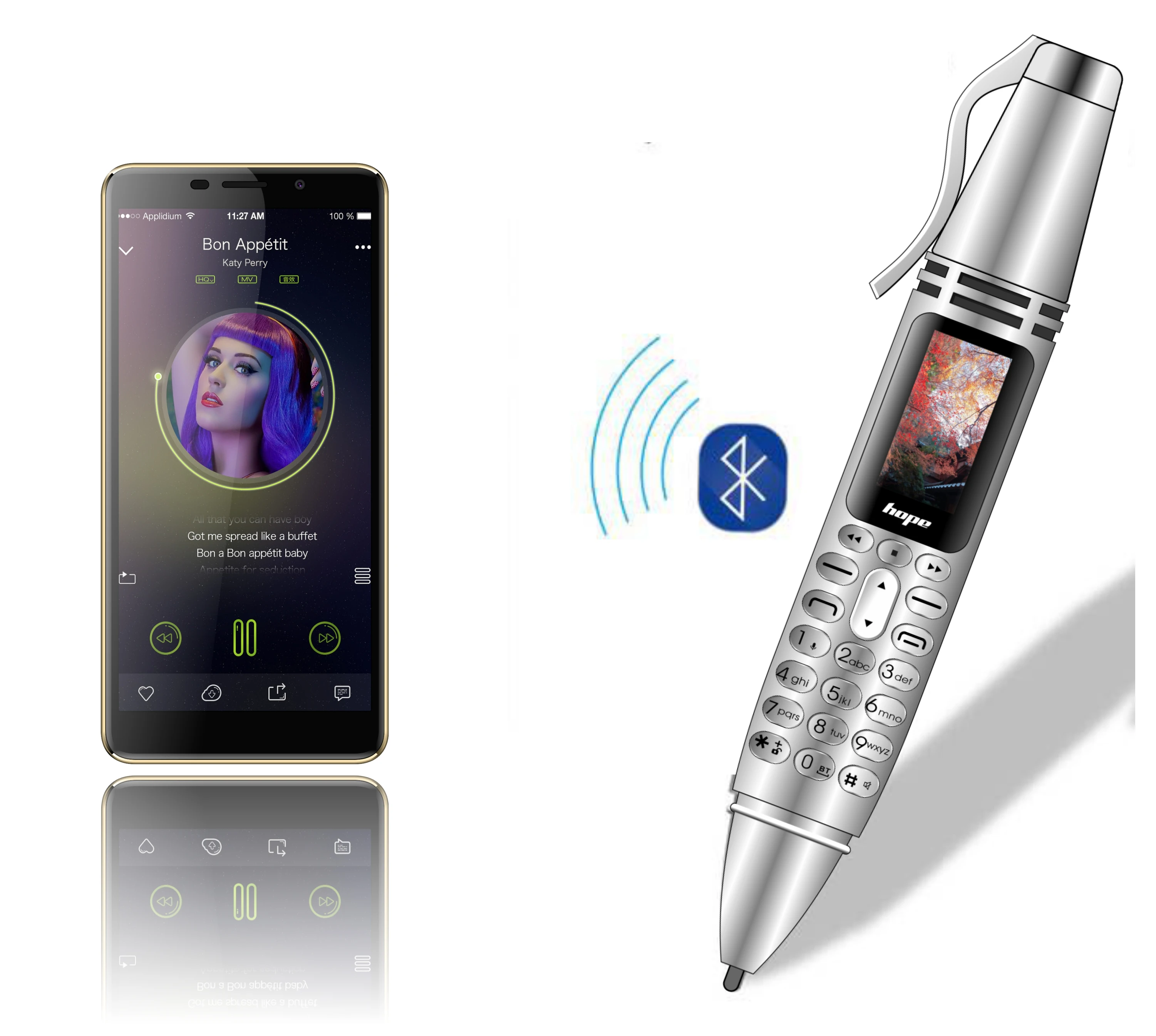 Фото Мини-телефон UNIWA AK007, 2G, 2 SIM, 0,96 дюйма, 550 мАч №4