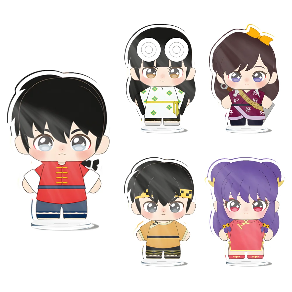 Аниме Ranma 1/2 10 см Tendou Akane Hibiki Ryoga Saotome Genma акриловая фигурка-подставка модель тарелка