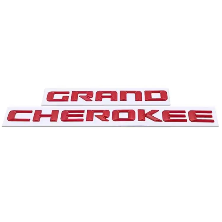 

3D ABS хромированный черный логотип, эмблема Grand Cherokee, табличка с буквами, значок на дверь автомобиля, наклейка для Jeep Grand Cherokee, наклейка, аксессуары