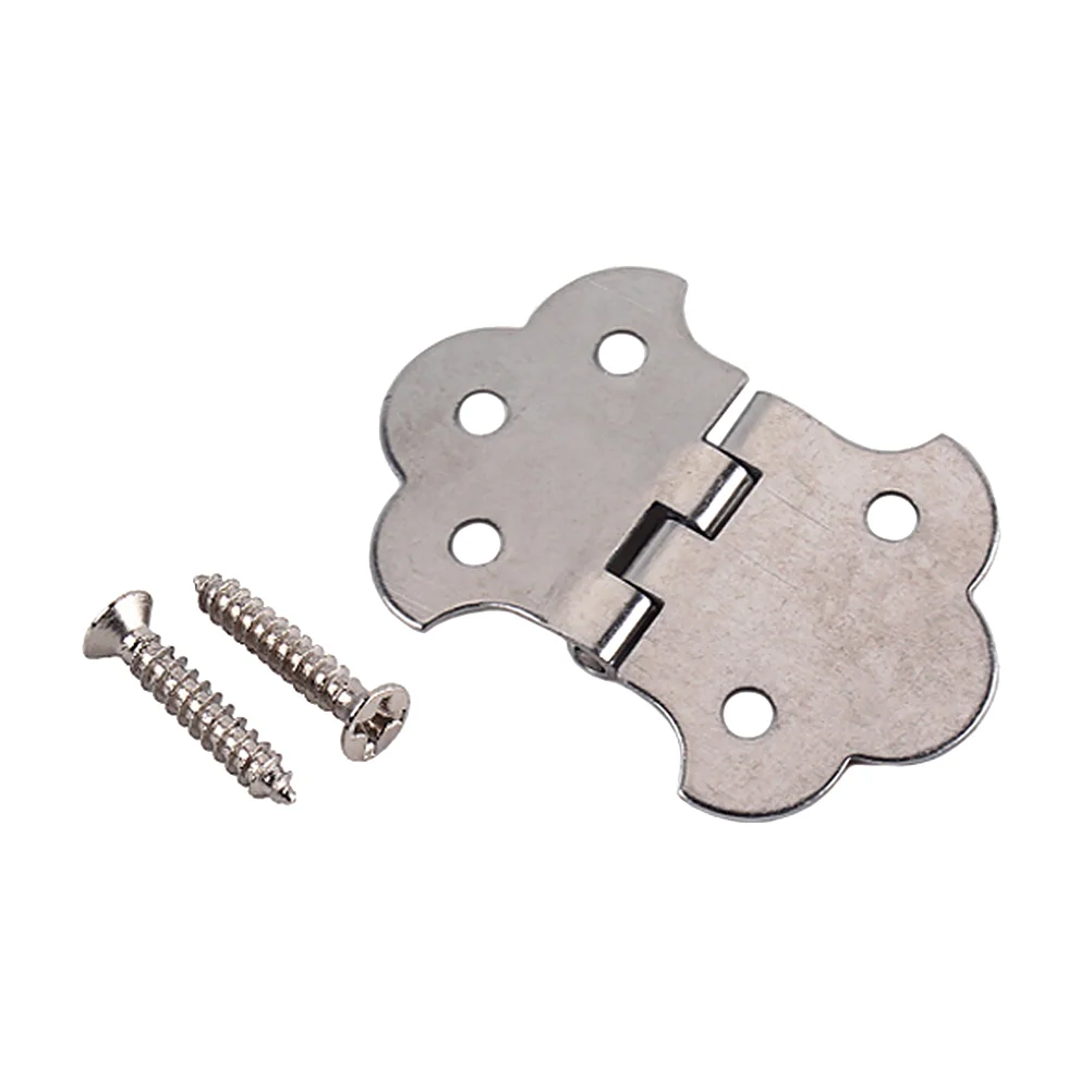 

1 Set Cigar Box Guitar 3 String Metal Hinge Tailpiece with Screws for Cigar Box Guitar (Silver)