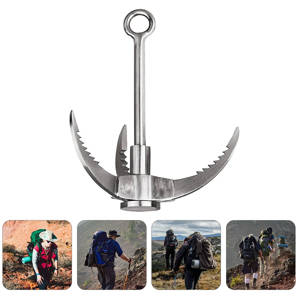 

Hook Claw Grappling Survival Climbing Camping Folding Hiking Mountain Outdoor Stainless Steel Gravity Tool Carabiner Anchor