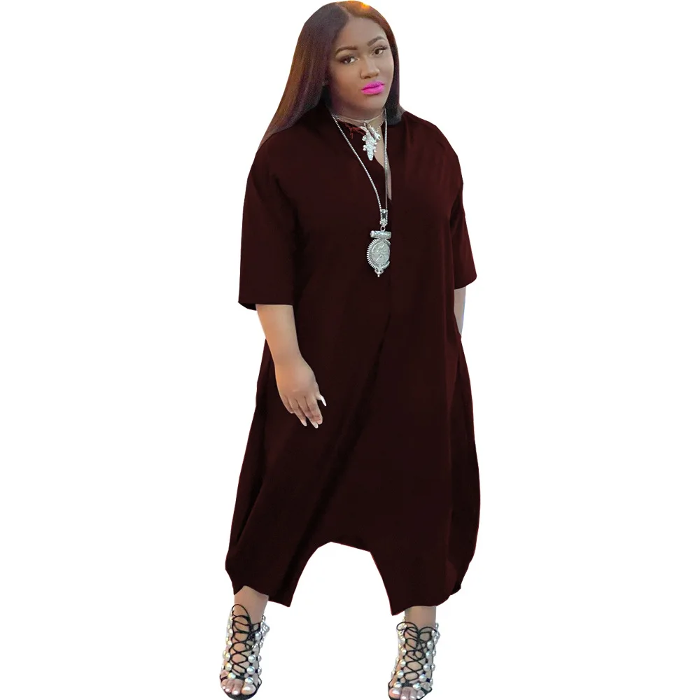European and American sexy women's fashion personality solid color button jumpsuit women's nightclub