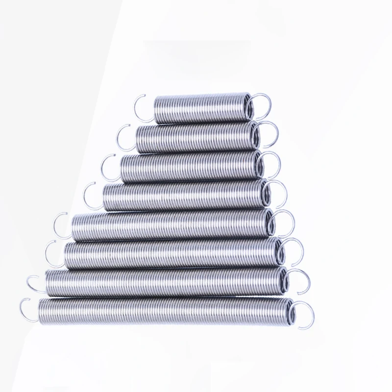

2/4/8/12/20 шт., пружинная натяжная стальная проволока, диаметр 0,3 мм, наружный диаметр 3 мм, нержавеющая сталь, двойная катушка, L-образная пружина, длина 10 мм-220 мм