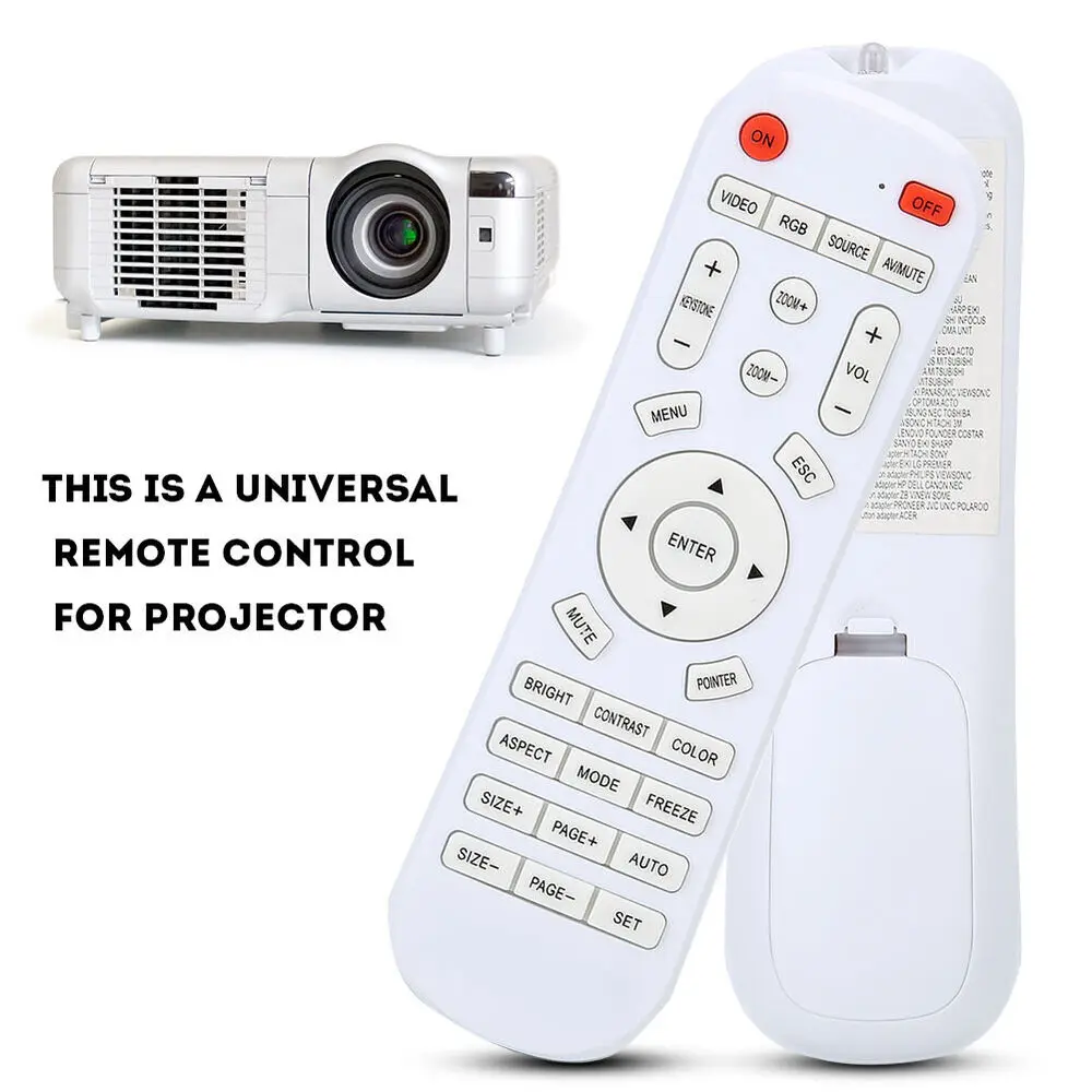 

Universal Projector Remote Control for 3M Acer Benq Toshiba Casio Epson Hitachi Sony Jvc LG Nec Optoma Panasonic