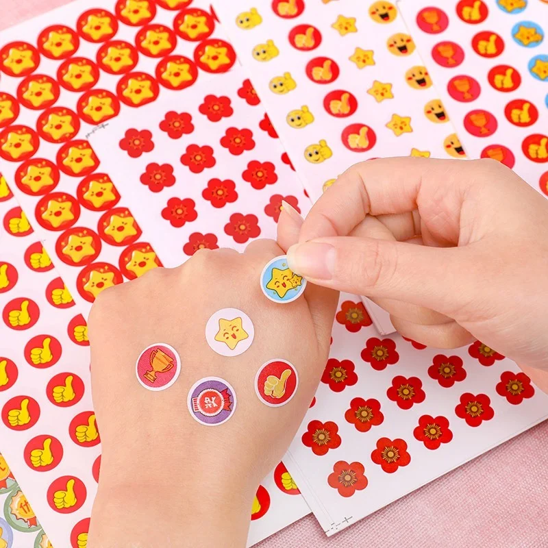 

10pcs Little Red Flower Rewards Creative Brochure DIY Decorative Collage Material Sticker