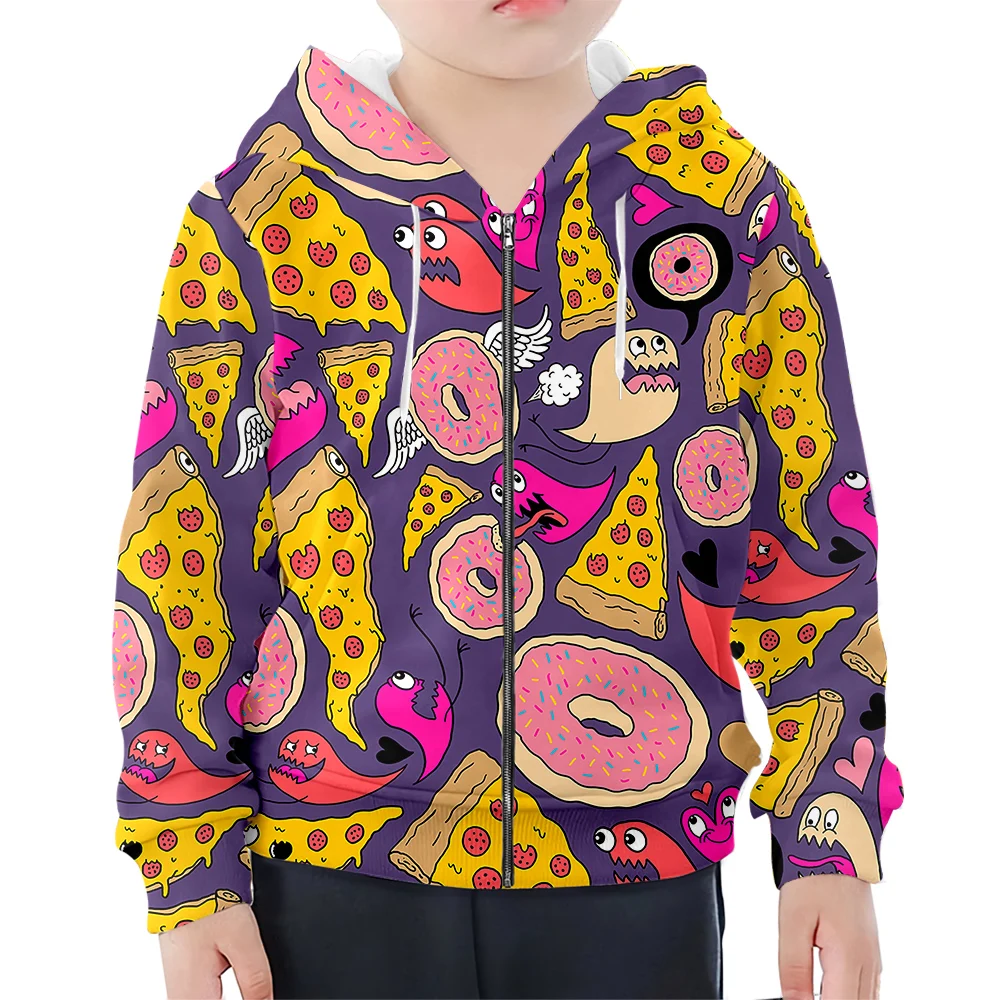 

Zipper Sweat-Shirts Clothing Streetwear Sportswear Children Woman Y2K Hoody Clothes Anime Hooded Harajuku Teenagers Long Sleeve