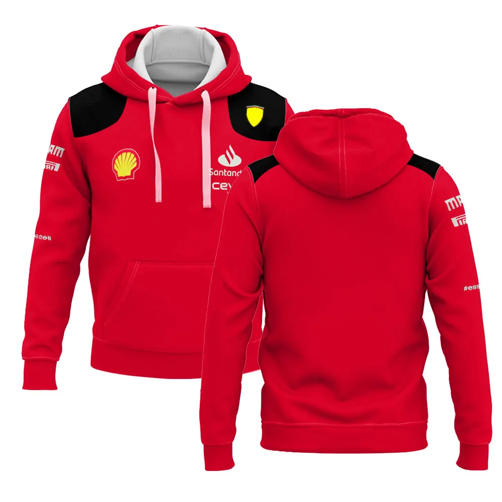 

Scuderia Ferrari 2023 Team Charles Leclerc Men Zipper Hoodie F1 Racing Teams Women Jacket Coat Spring Sweatpants Sweatshirt