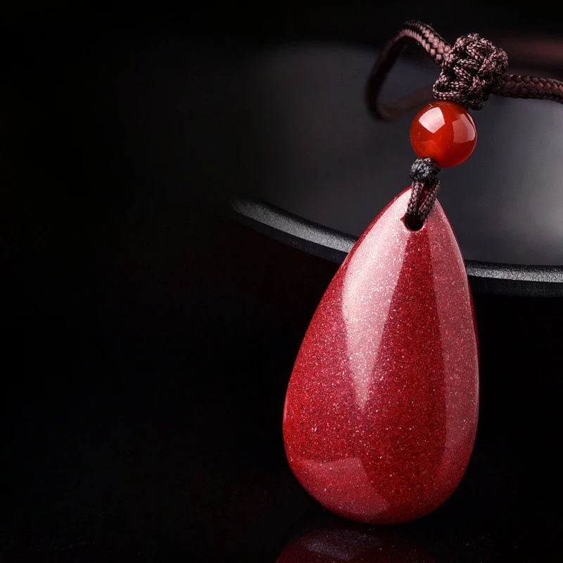 Модный простой атмосферный кулон в форме капли воды Cinnabar то же самое для мужчин и