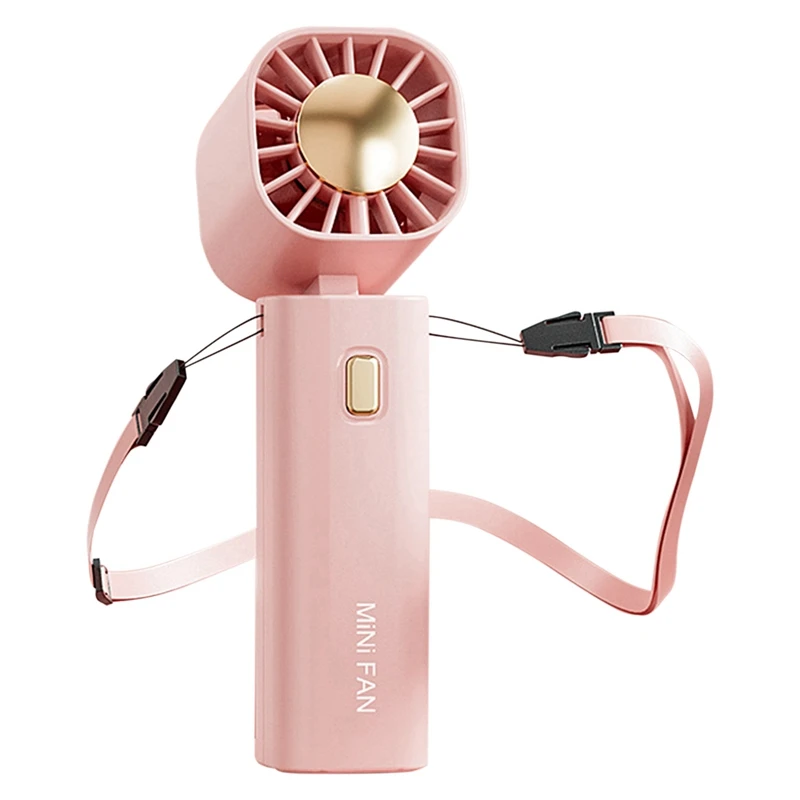 

Handheld Fan, Battery Operated Mini Portable Personal Cooling Fan USB Rechargeable Wearable Hanging Neck Fans