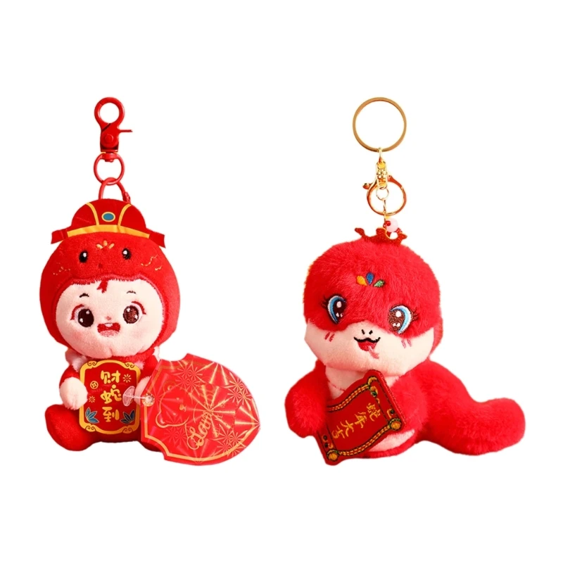 Портативное плюшевое украшение RIRI Lovely Snake для придания индивидуальности