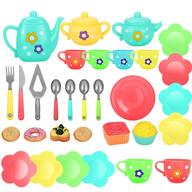 For Little Girls Plastic Tea Set Mini Kitchen Tea Party Kitc