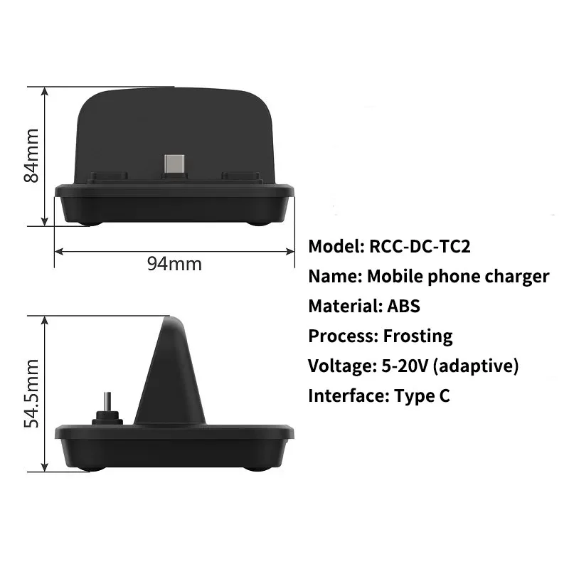 Фото Зарядная станция Type-C для iPhone 17, 16, 15 ProMax: быстрая зарядка USB-C устройств, синхронизация, плоская подставка для Type-C №4