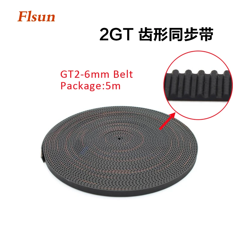 

3D printer accessories 6mm wide 2mm tooth gt2 belt drive synchronization belt per meter