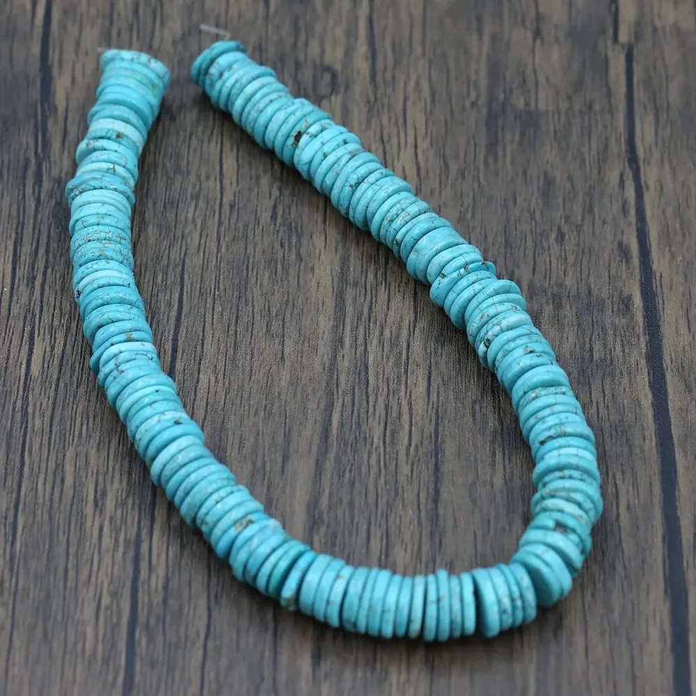 Натуральные круглые голубые бирюзовые драгоценные камни 4 х15 мм камень