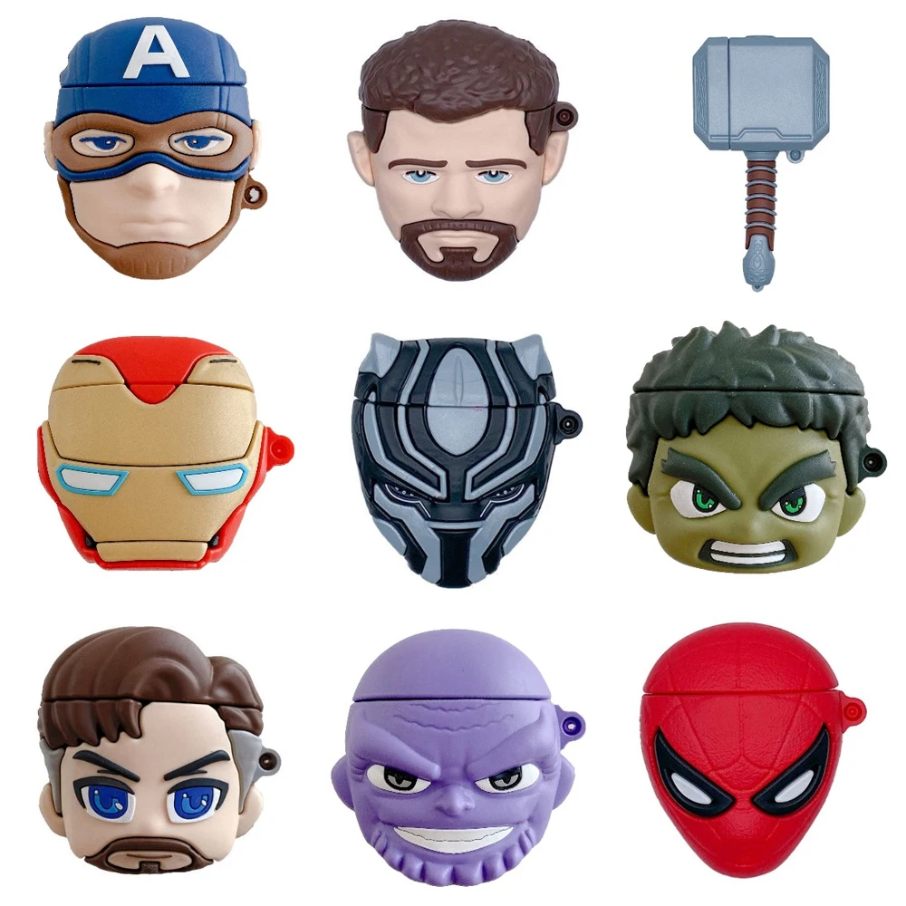 

3D Case for Apple AirPods 1 2 3 3rd Case for AirPods Pro Case Cartoon Avengers Super Hero Earphone Case Earphones Accessories