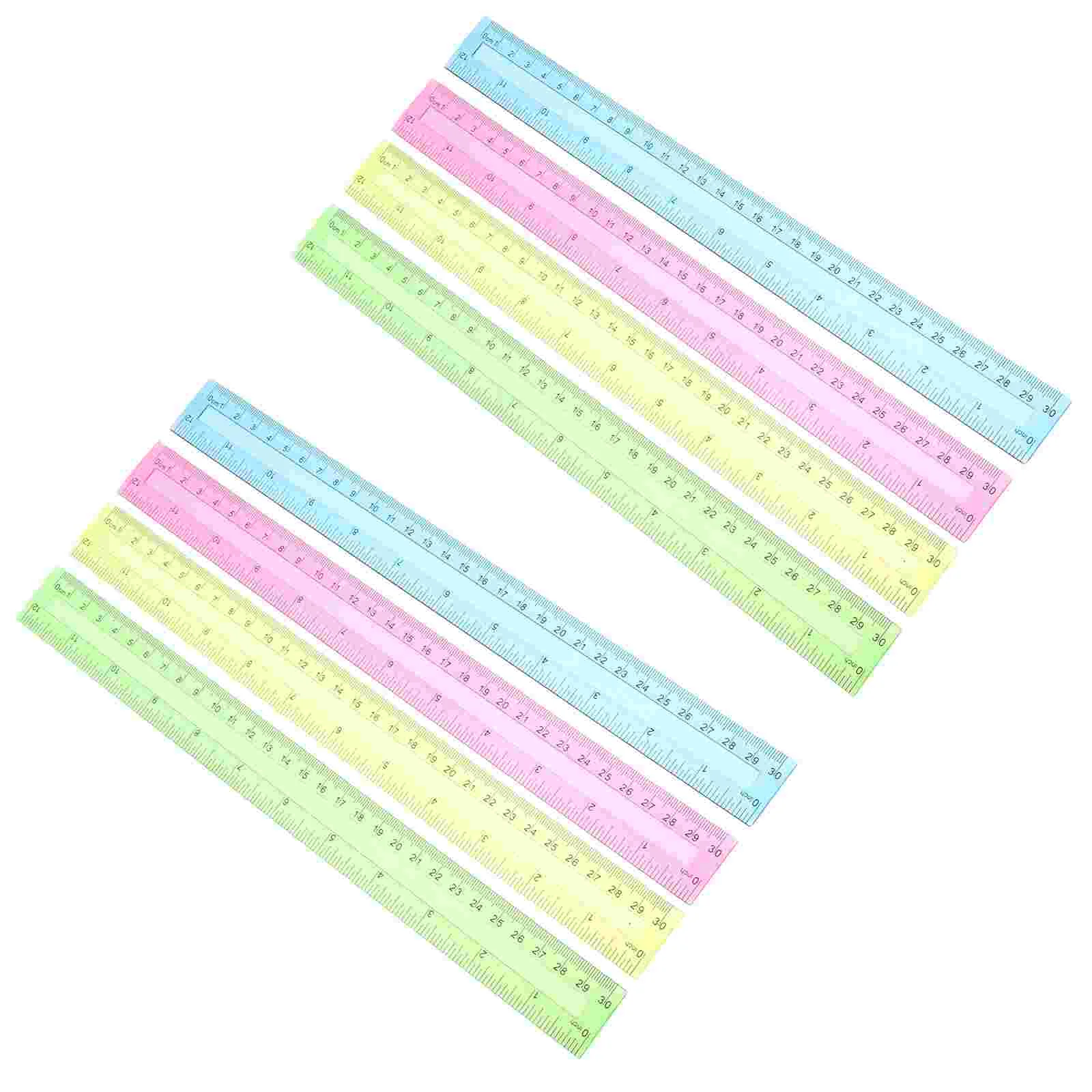 

16pcs Plastic Straight Rulers Drawing Rulers Measuring Tools Students Stationery