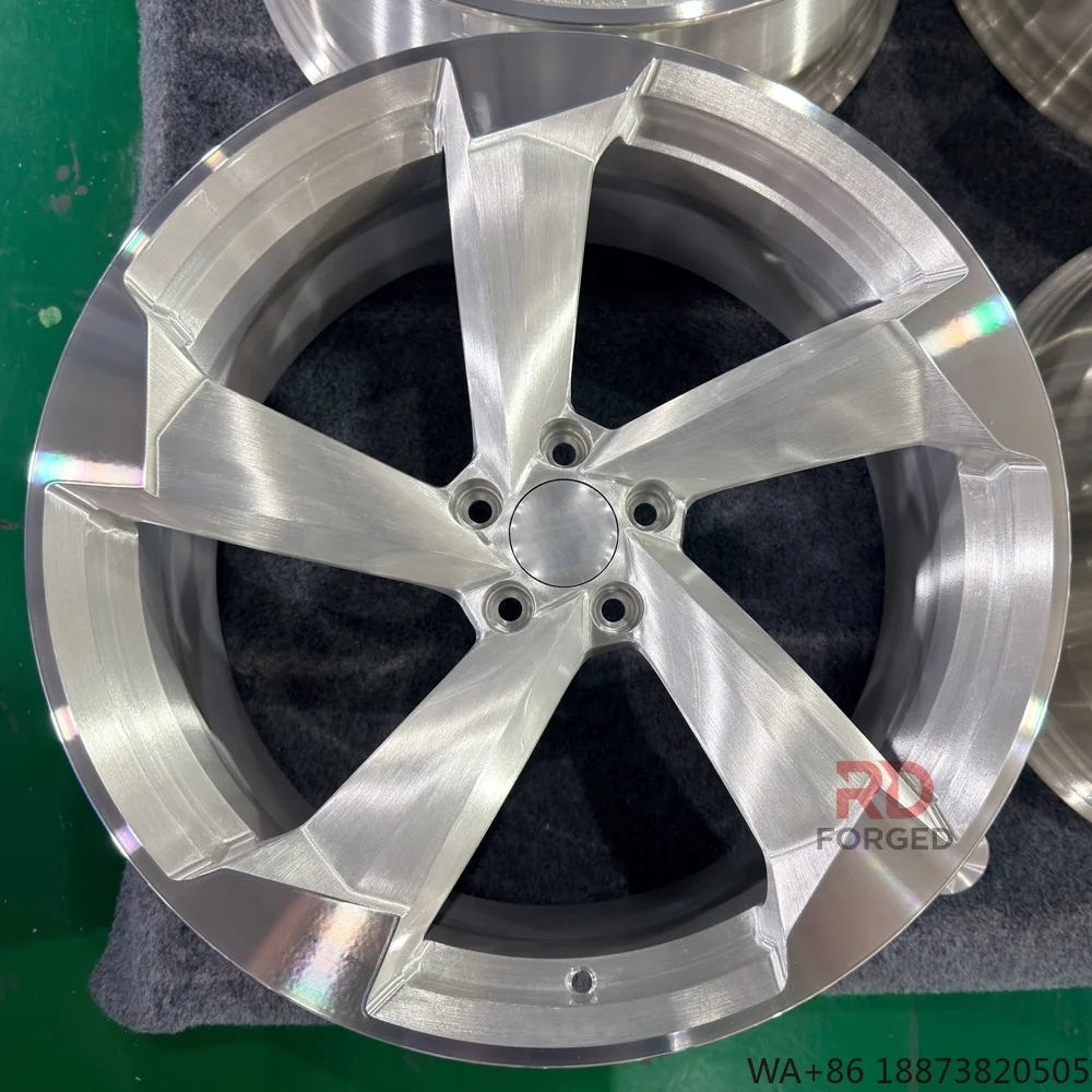 Фото Кованые легкосплавные диски Custom Monoblock 5x114.3 5x120 5x112 с матовой отделкой для Audi RS5 RS6 RS7 RS4 A3 8V A4 B8 B9 VW Golf Mk7 Pa №1