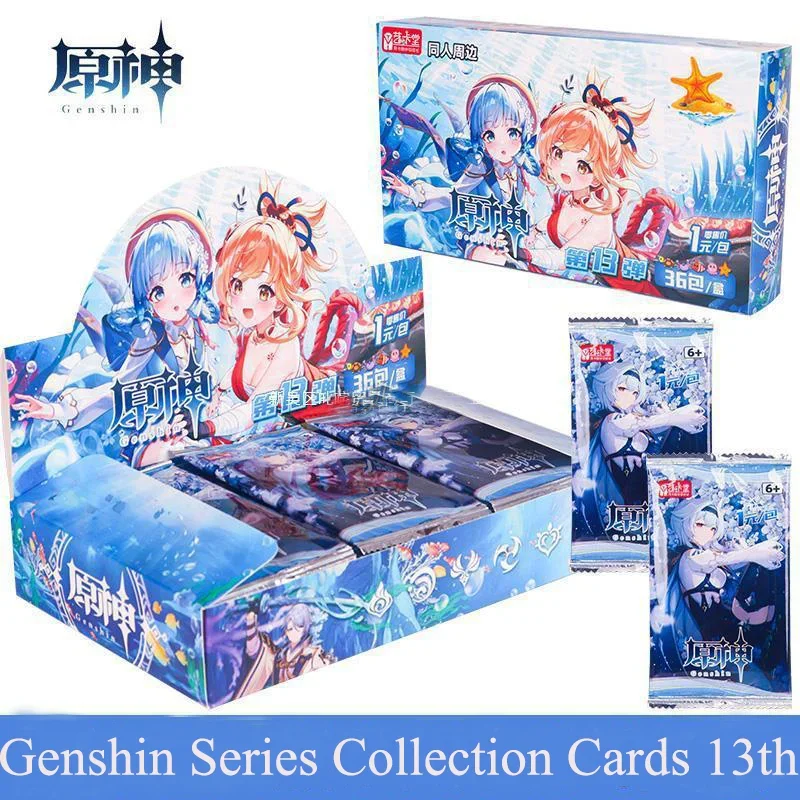 Genshin Impact игровые коллекционные карты аниме проект TCG игра Lumine Booster Box игры редкие SSR