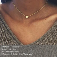 gold stainless steel heart necklace women aesthetic chokers necklace for women wholesale fashion jewelry