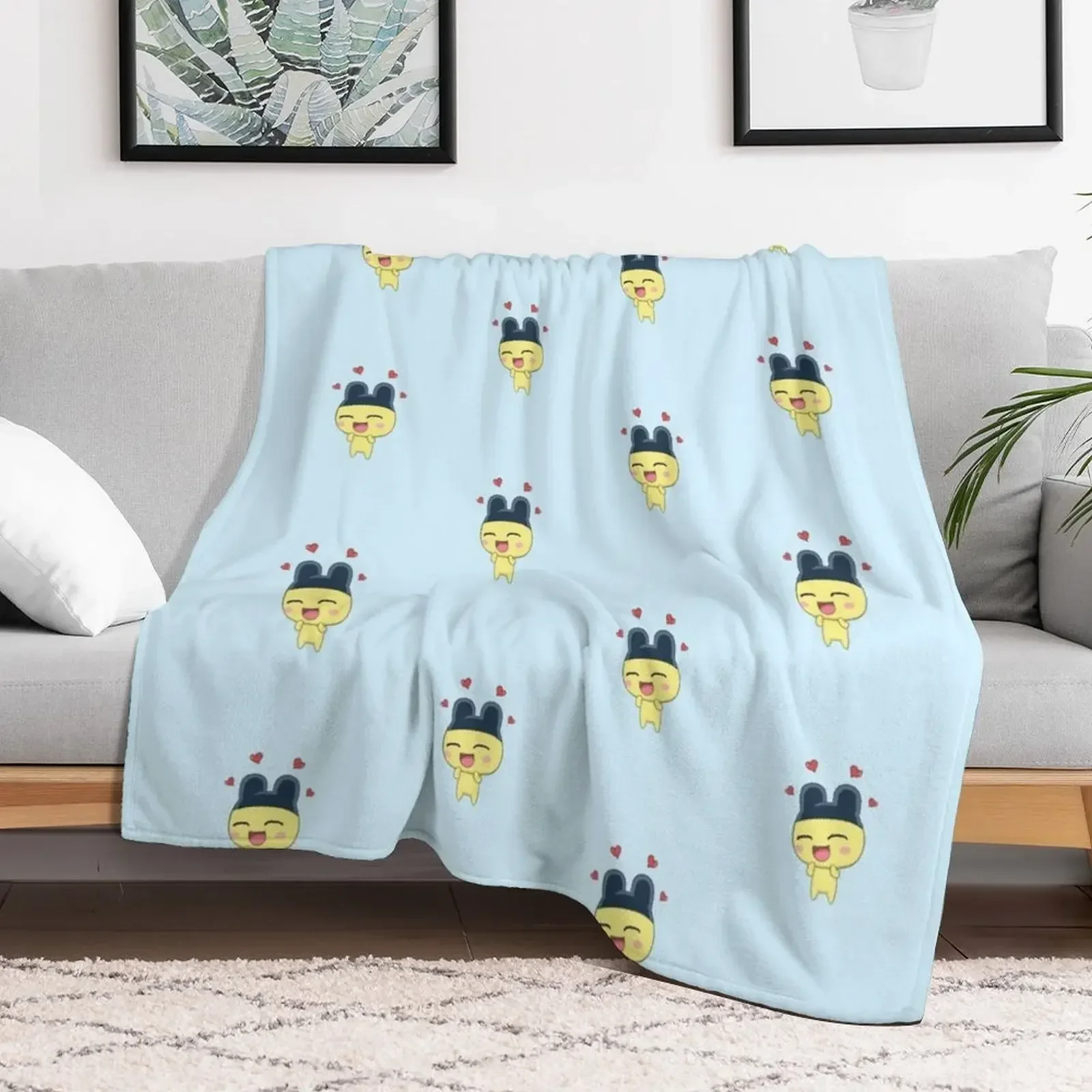 Фото Одеяло Mametchi tamagotchi, пушистые мягкие клетчатые одеяла для кровати, одеяла №2