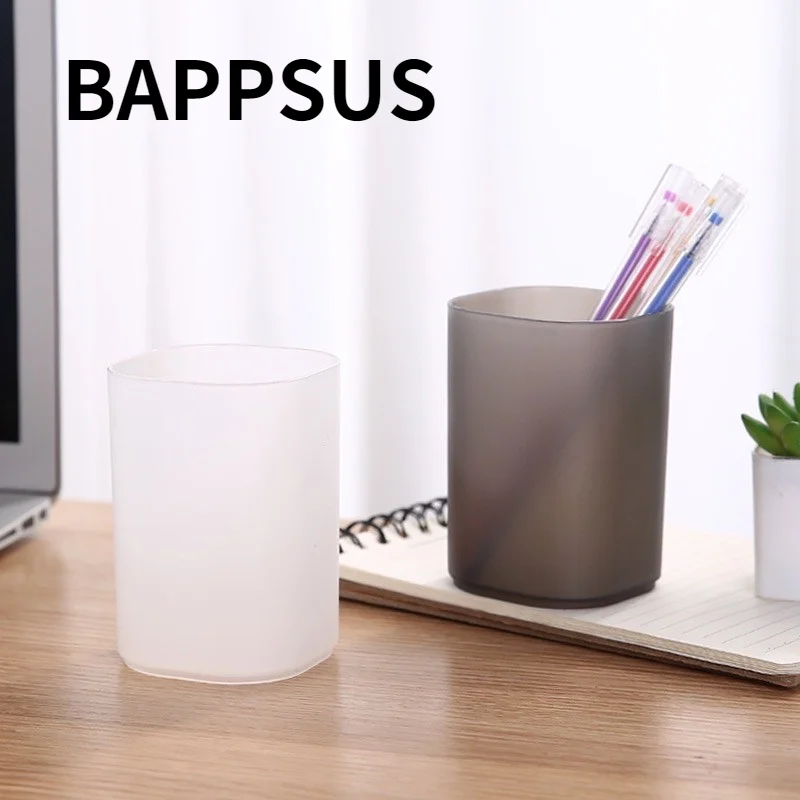

Simple Pen Holder Desk Organizer Matte Pencil Pen Stand Holders Student Stationery Office School Supplies Cosmetics Storage Box