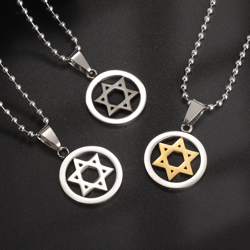 

Fashion Punk Style Stainless Steel Pentagram Pendant Necklace Men Women Casual Simple Street Rock Banquet Jewelry Accessories