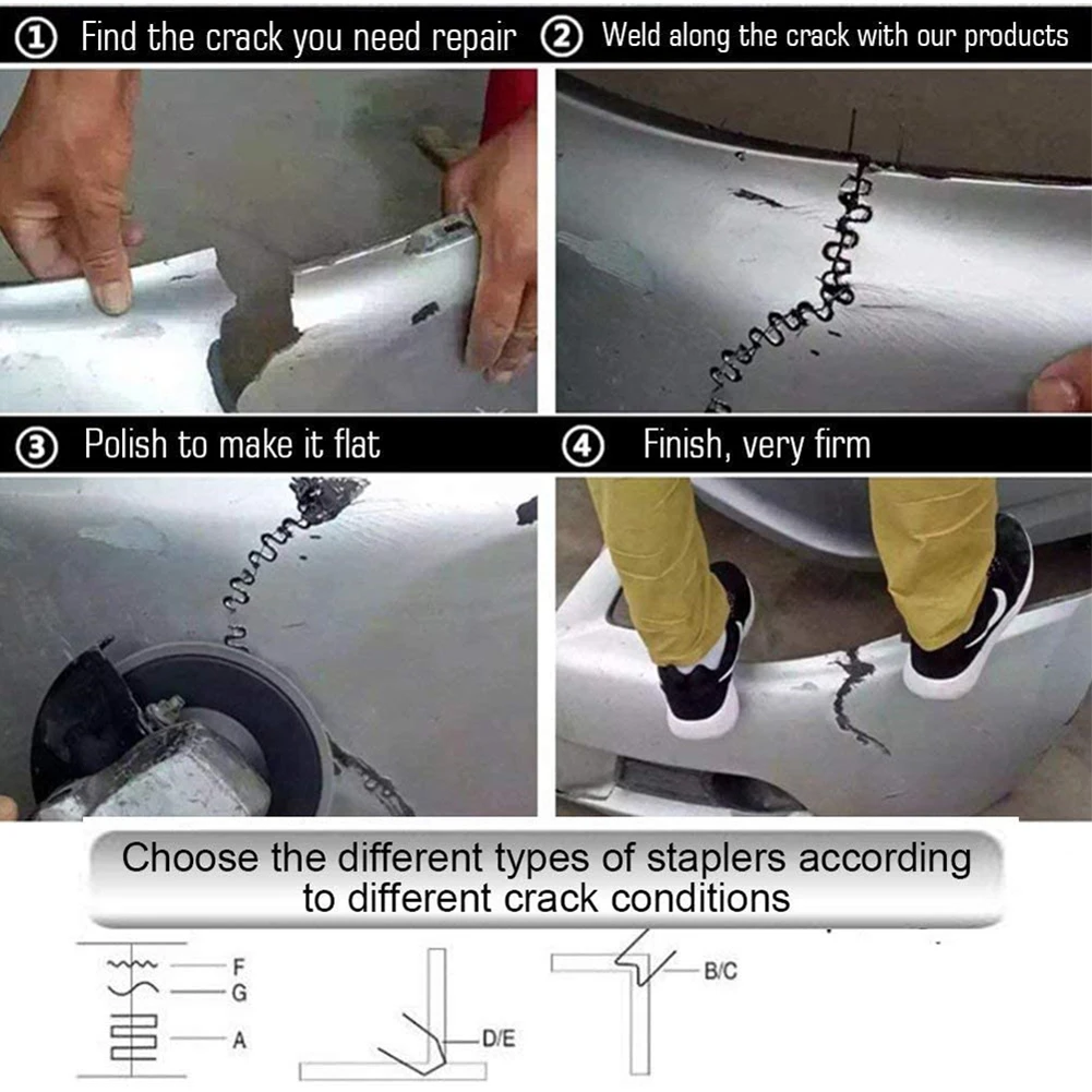 

Power Tool Parts Flat Staples Wave Staples 0.8mm/0.6mm 1200pcs High Quality Pre-cut Silver Stainless Steel Brand New
