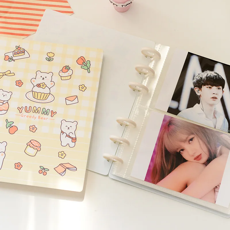 New Mushroom Hole 3/5 inch Kpop Photocards Album Collect Book Star Chaser Album Small Card Storage Album Stationery