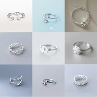animal thin small minimalist silver color adjustable finger ring for women elegant antique jewelry gift
