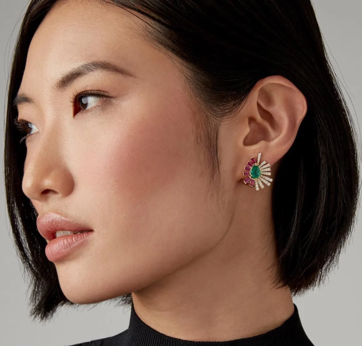 

Siscathy New Cubic Zirconia Geometry Stud Earrings For Women Fashion Elegant Crystal Earring Female Jewelry Accessory Exquisite