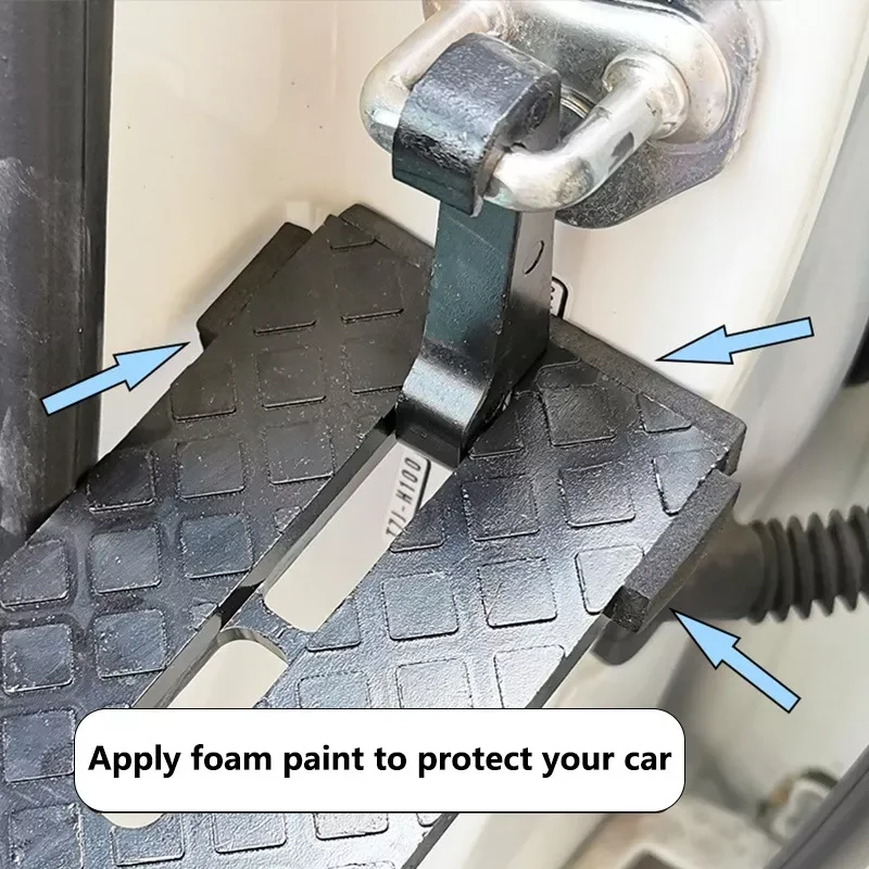 

Automobile accessories Universal Foldable Auxiliary Pedal Roof Foldable Car Vehicle Folding Step Ladder Metal Foot Pegs Easy Acc