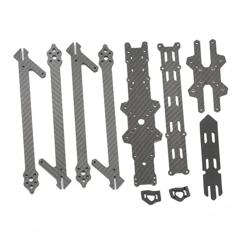 Комплект карбоновой рамы True-X XL10 V6 (колесная база 20 мм/10 дюймов, рычаг 8 мм) — совместимая деталь Super Long Range HD, DJI O3 VISTA FPV