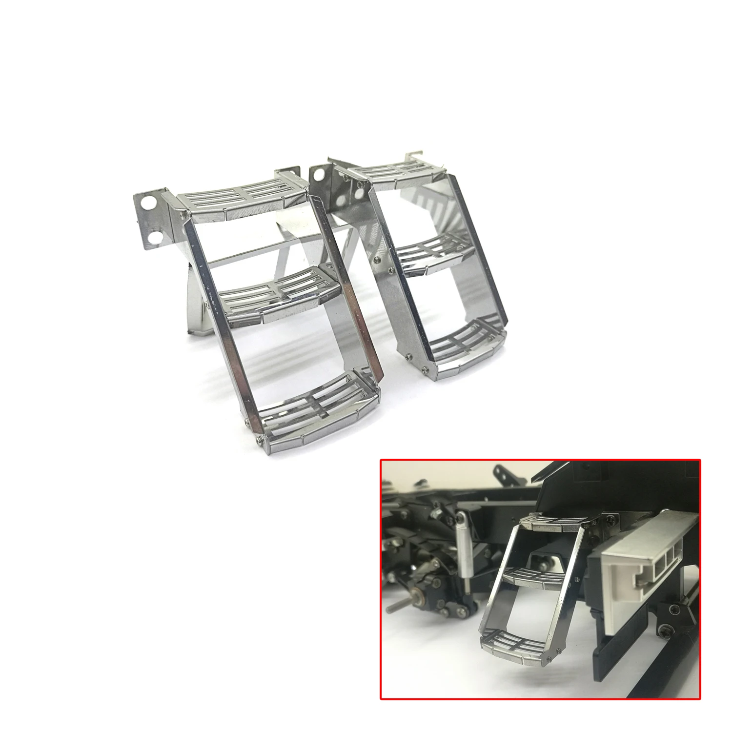 

Degree Ladders Pedal Explosion-Proof Sand Retaining Net Plastic Window Trims For Tamiyaya 1/14 56360 f16 RC Tractor Truck