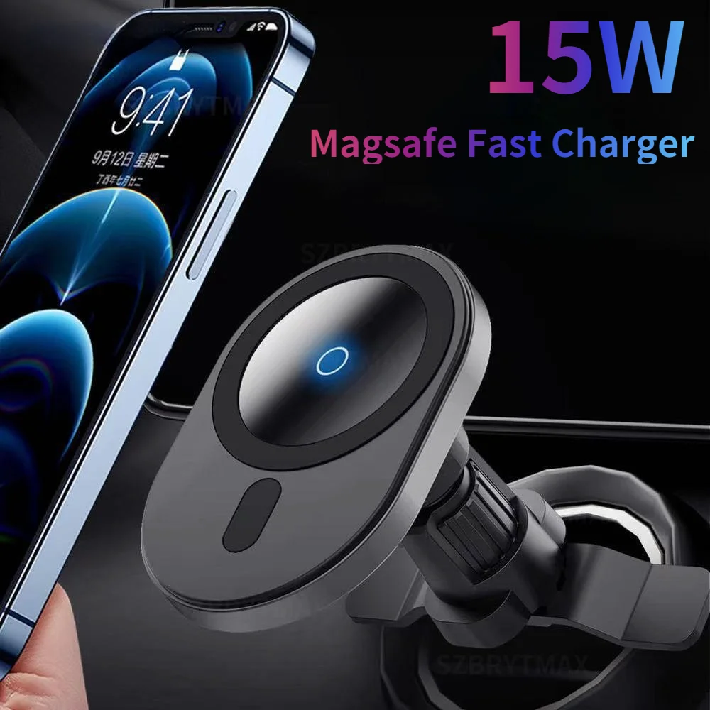 

15W Fast Charging Magsafe Car Wireless Charger Airvent Mount Magnetic Phone Car Holder For iphone13 12 12 Pro Max 12 Mini