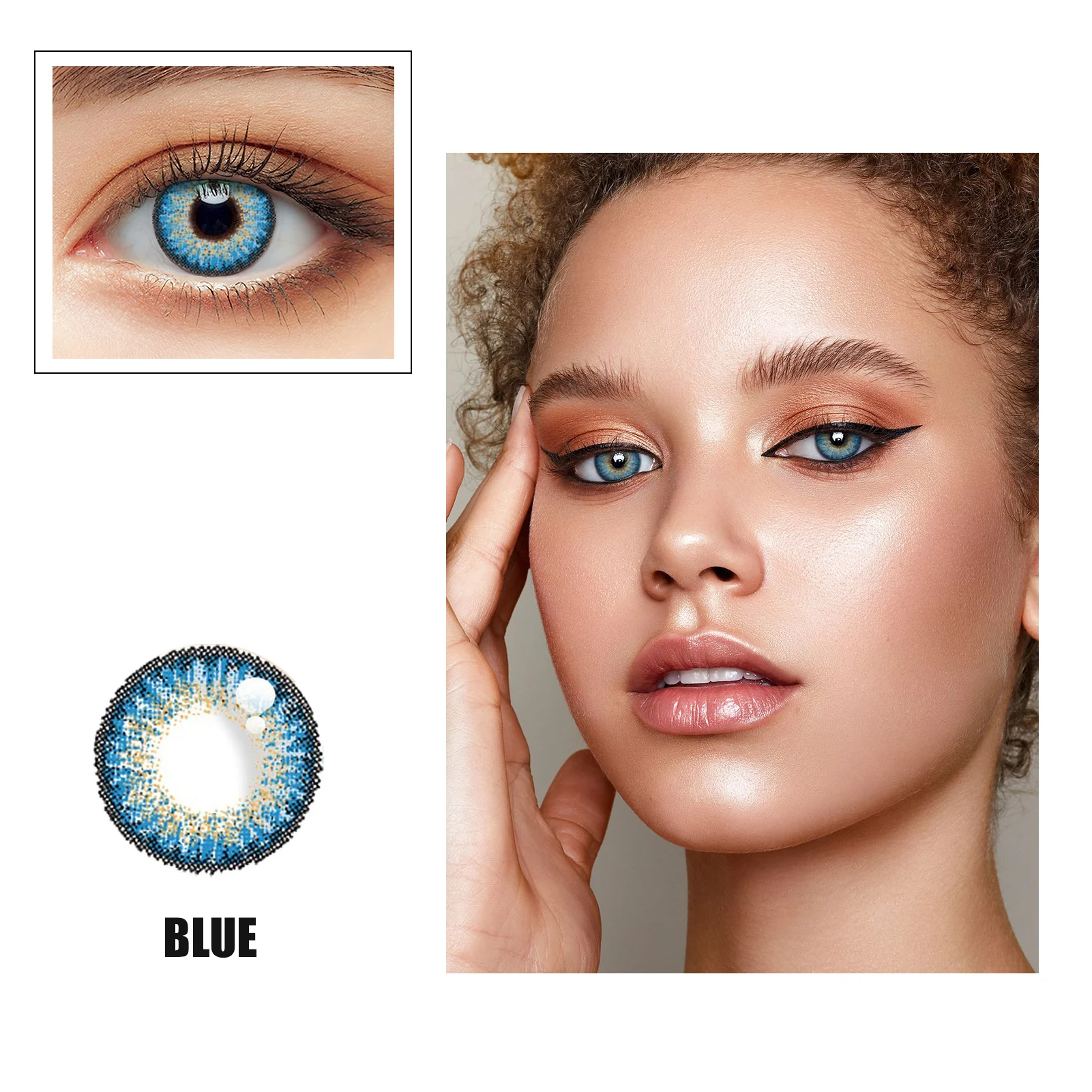 

Color Contact Lenses Halloween Cosmetics Gray Brown Purple Lenses Contacts Colored Colored Contacts Lens with Case