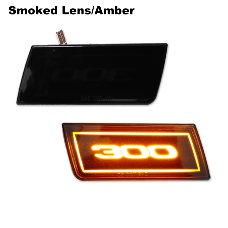 

Chrysler 300 300C 3D Оптические Боковые Габаритные Фонари, Светодиодные, Черные, ABS 2005-2010