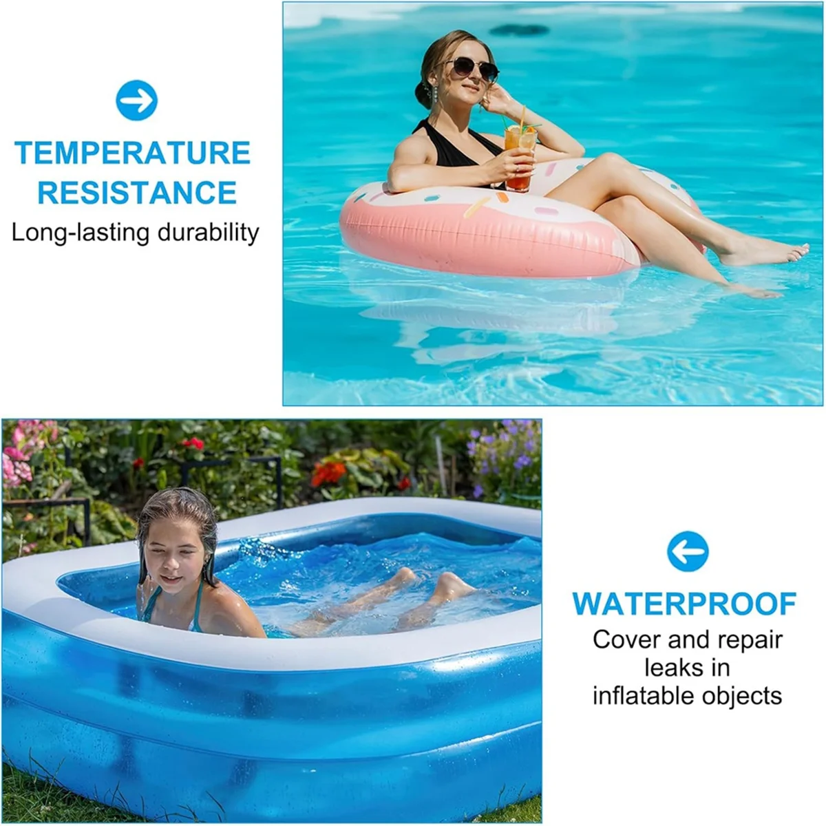 Комплект для ремонта надувных пластырей 2 8 дюйма X 20 шт. водонепроницаемая