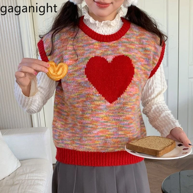 Gaganight женский жилет с круглым вырезом и плечами в японском ленивом стиле