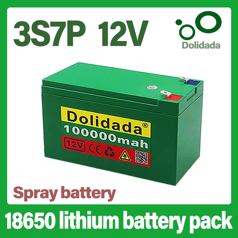 

Новый блок литиевых батарей 12 в 100000 мАч 3s7p 18650 + зарядное устройство 12,6 в 3 А, встроенный блок BMS мощностью Ач, используется для использования в...