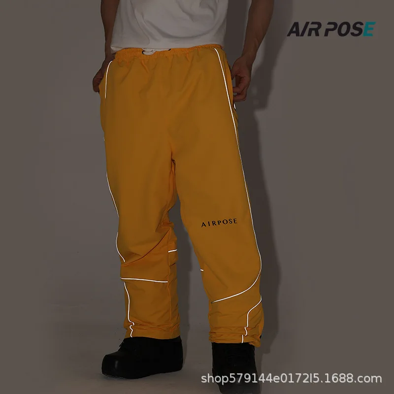 

AIRPOSE-Women's Thick Warm Ski Pants, Loose Trend, Outdoor, Breathable, Lovers, Autumn, Winter, New