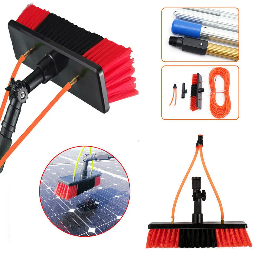 26Ft Water Fed Pole Kit,Outdoor Tall Window Glass Solar Pane