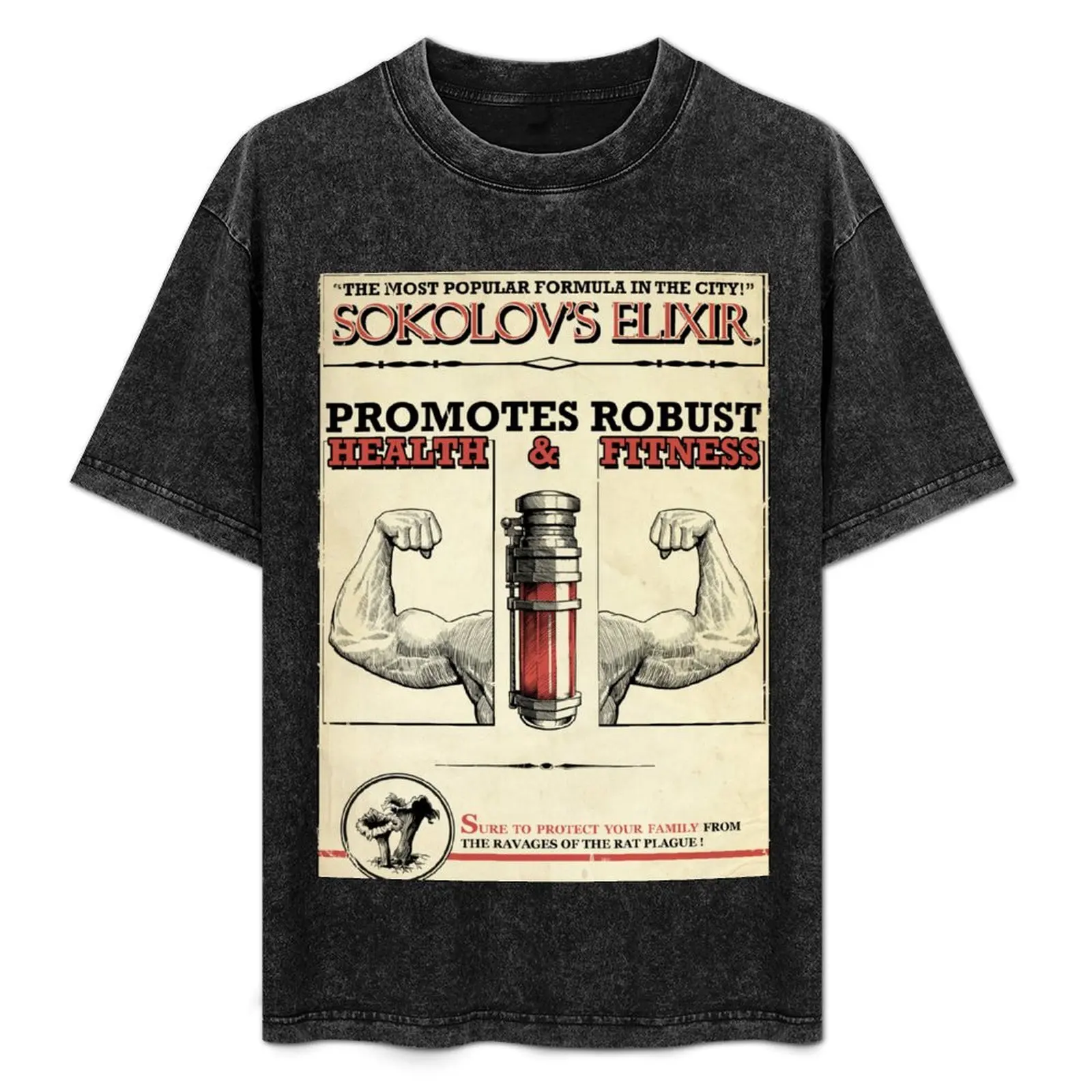 Футболка с плакатом Sokolovs Elixir Dishonored забавная рубашка хлопковая уличная одежда