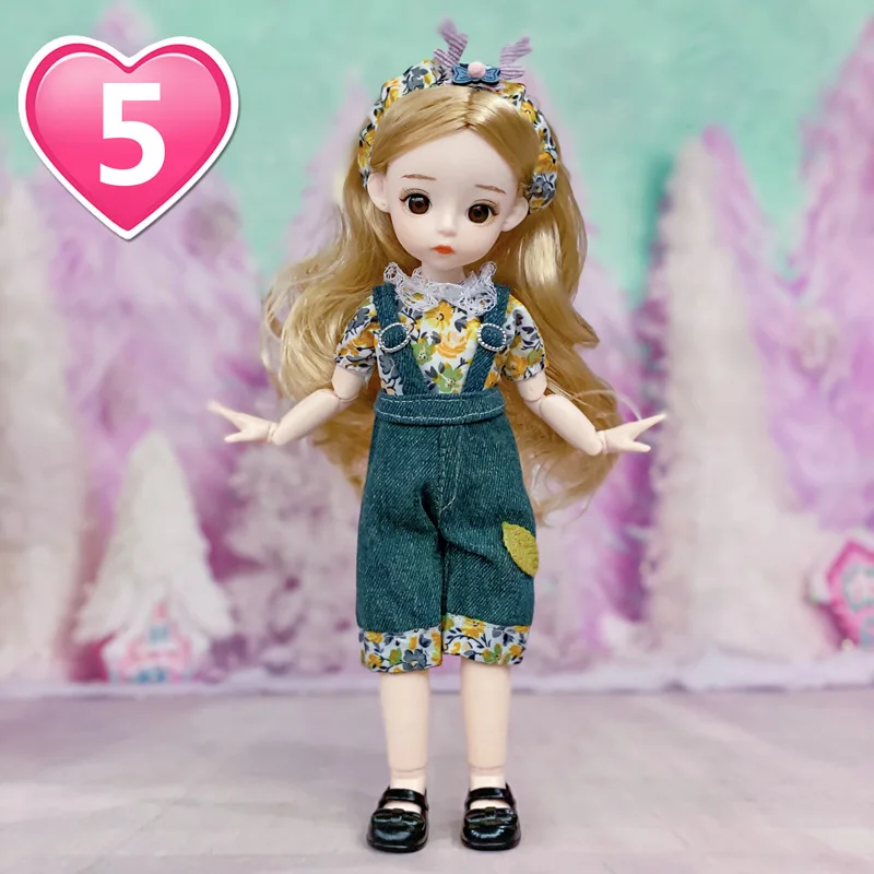 Новинка BJD 30 см кукла 3D настоящие глаза нарядный милый комплект с платьем 20