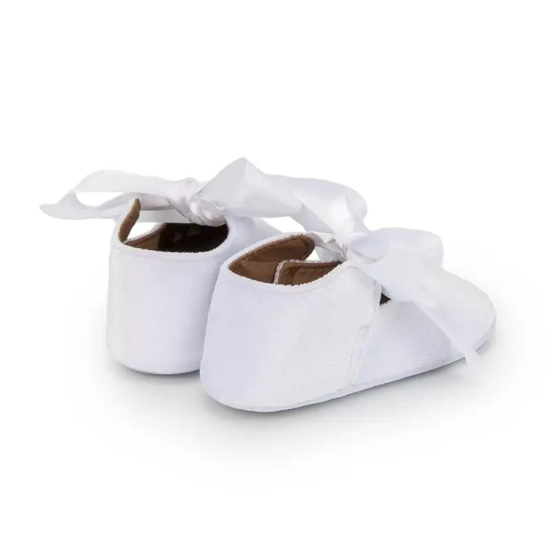 Baby Girl Princess Shoes Toddler Non-slip Flat Soft-sole Cotton Rubber Crib Lovely Butterfly-knot Infant First Walkers 0-18m