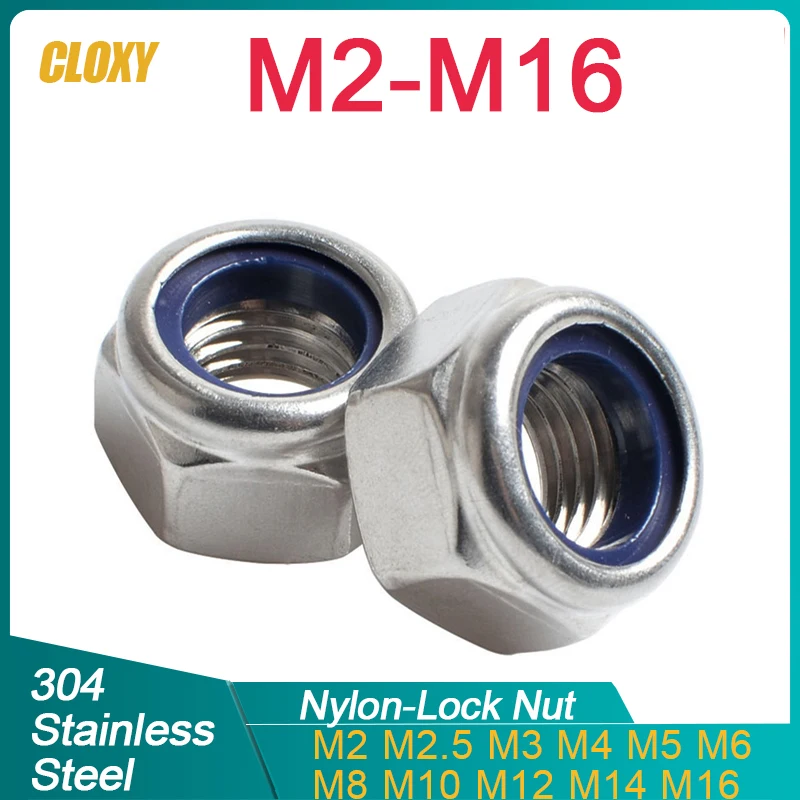 

CLOXY Самоблокирующиеся гайки из нержавеющей стали 304 M2-M16