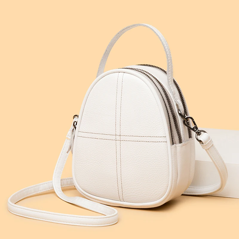 

3 floors Genuine Leather Shoulder Bag for Women Fashion Luxury Ladies Crossbody Bags New Summer Small Female Handbag Purses Sac