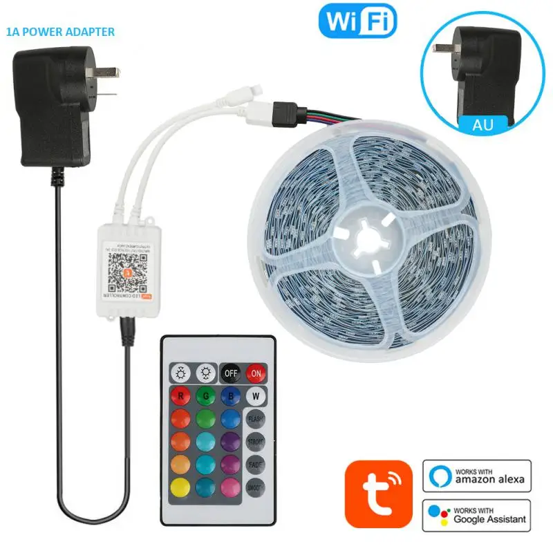 

Светодиодные ленты с Bluetooth, Wi-Fi, инфракрасный контроллер, Гибкая RGB 5050, декоративная подсветильник ка, лампа, ночсветильник, светящаяся лента ...