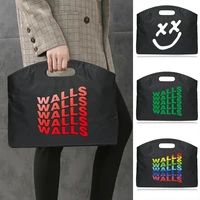 fashion briefcase laptop bag case handbags light business briefcase walls pattern printing tote document bag