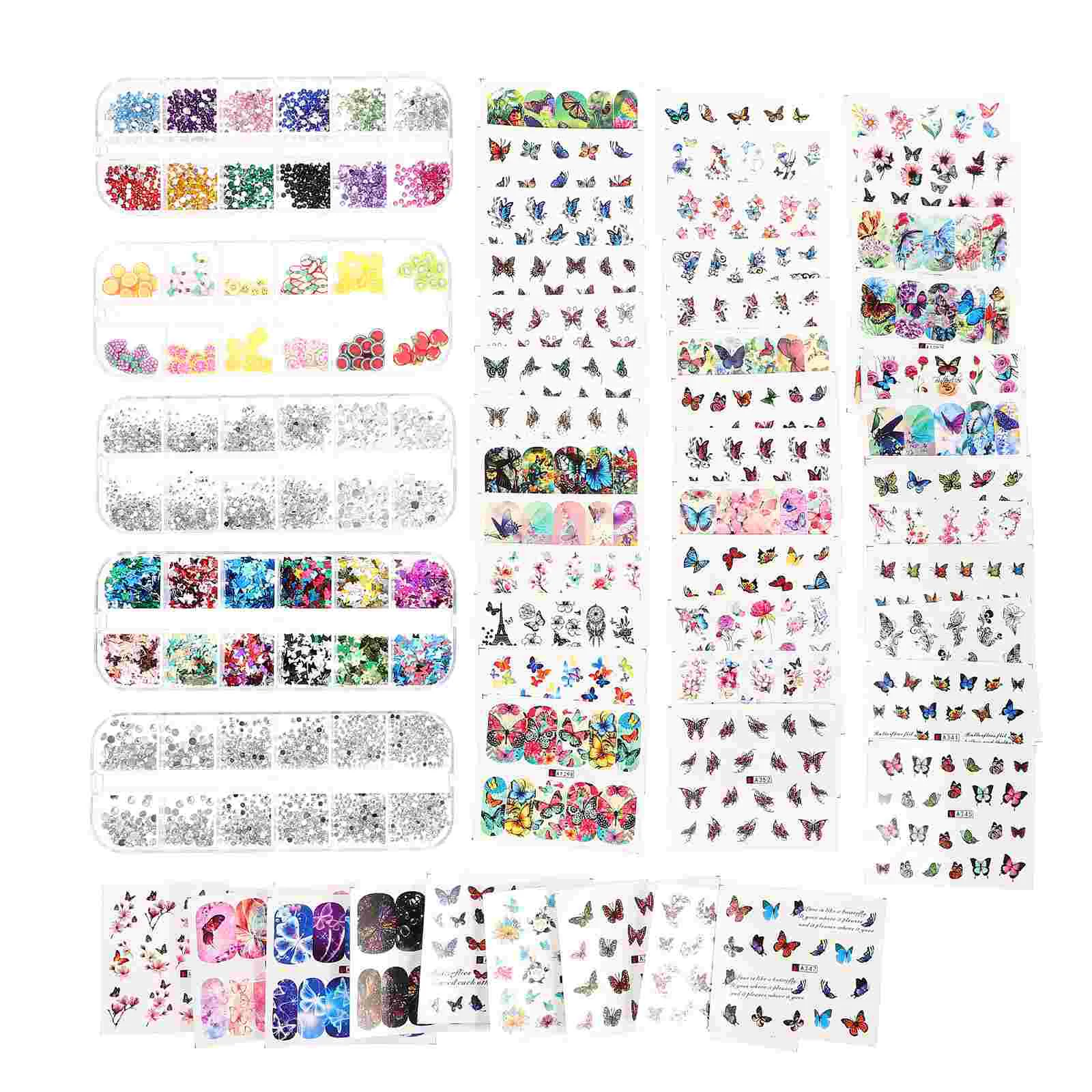 

Nailsequins Charms Accessory Nails Rhinestone Manicure Crystal Gems 3Djewelry Decor Diy Butterflies Tool Sticker Fingernail
